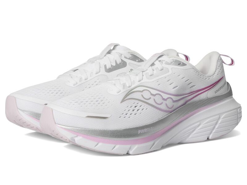 サッカニー レディース シューズ スニーカー Saucony Guide 18 WhiteFuchsia ホワイト