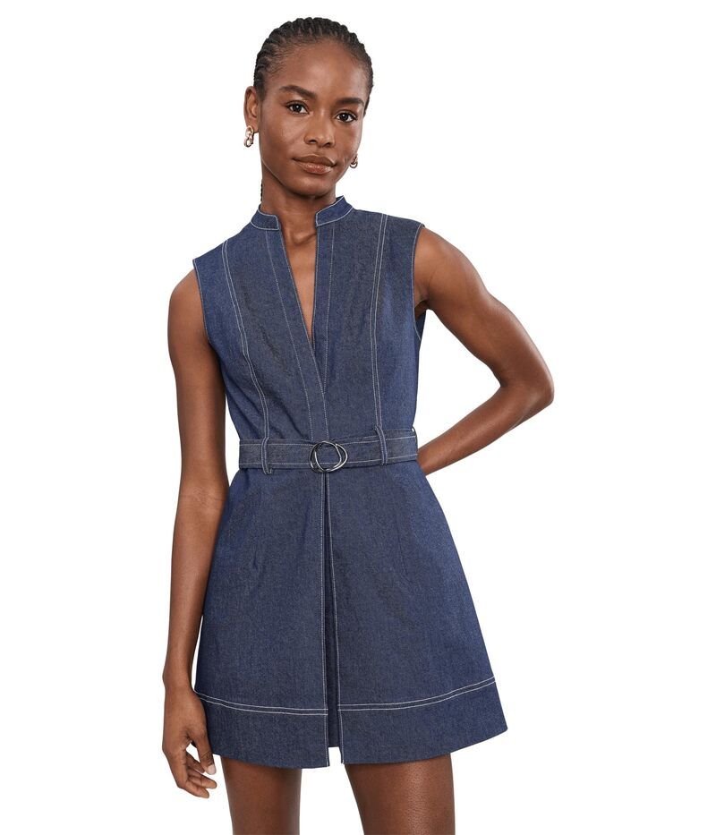 アドリアナ パペル レディース トップス ジャンプスーツ ロンパース デニム Adrianna Papell Faux Denim Rompers Dark Ink デニム