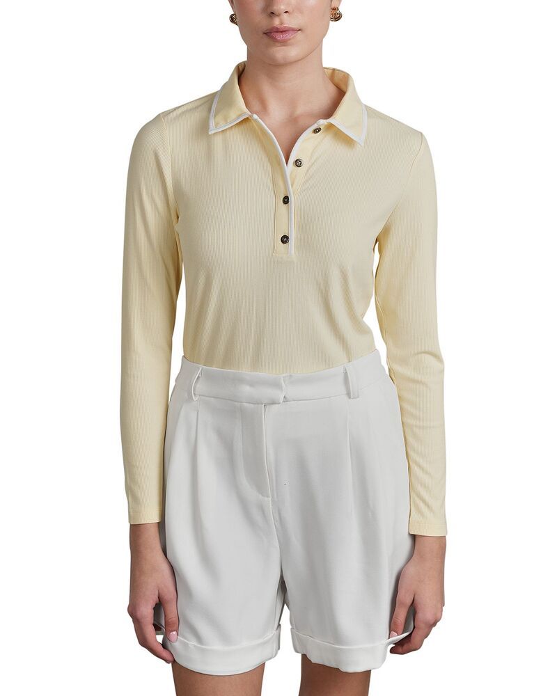 ポイント レディース トップス ポロシャツ リブ Point Ribbed Polo Top Butter