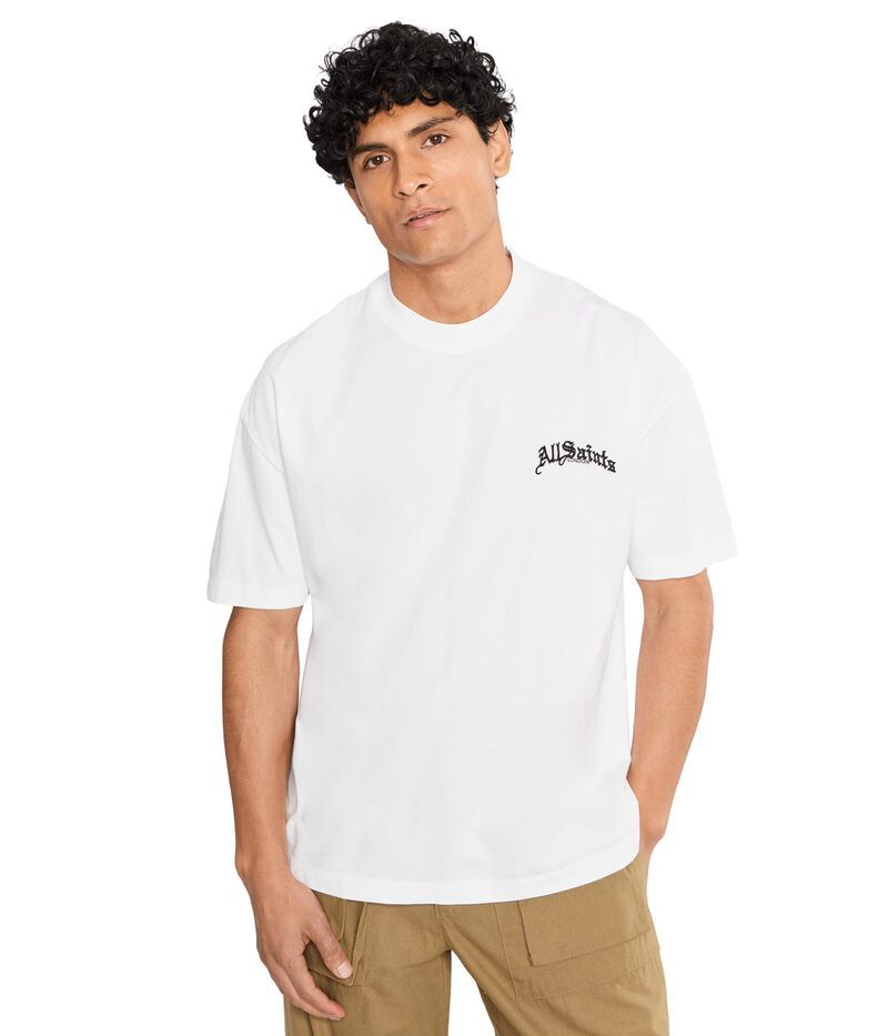 オールセインツ メンズ トップス シャツ AllSaints Descent Short Sleeve Crew Ashen White ホワイト 20,506円