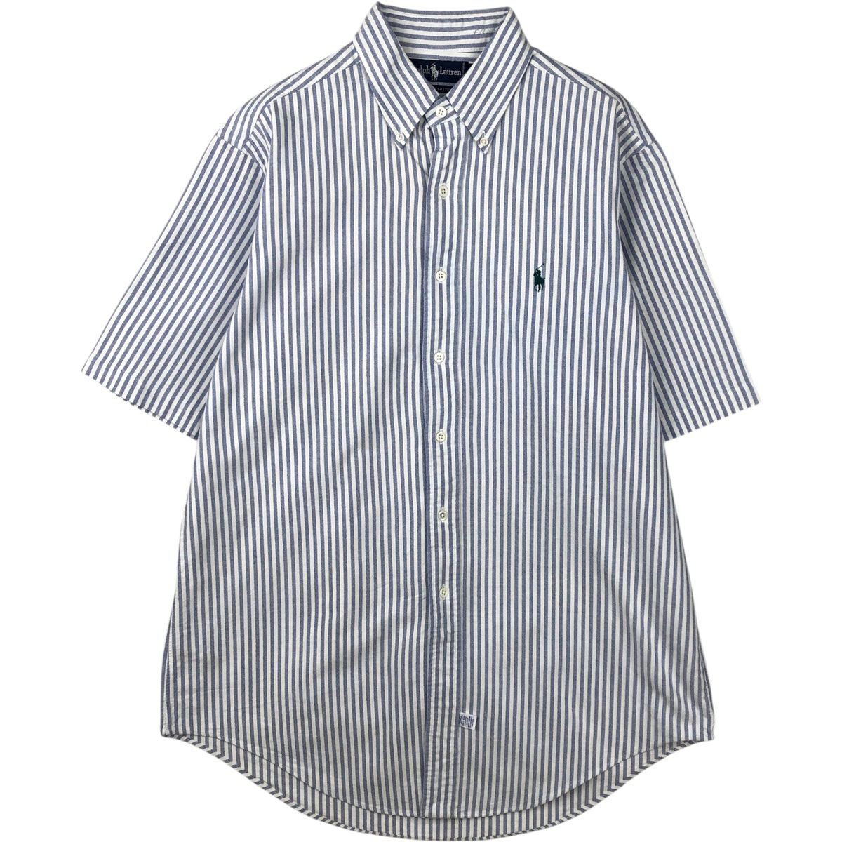古着 ラルフローレン Ralph Lauren 半袖 ボタンダウン ストライプシャツ メンズL相当/eaa644834