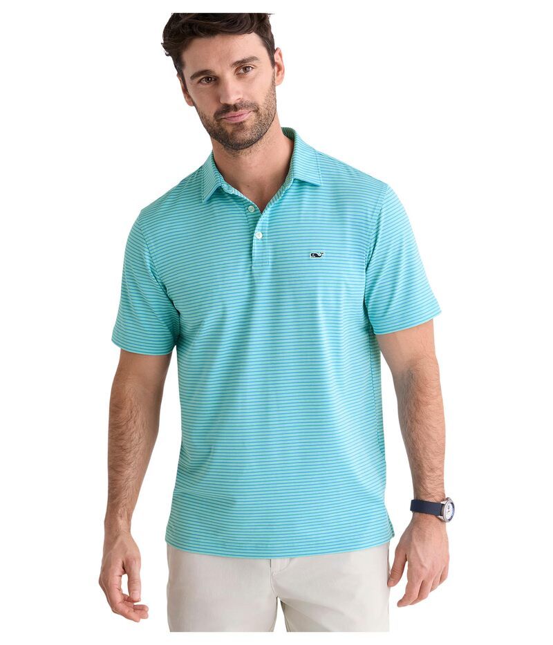 ヴァインヤードヴァインズ メンズ トップス シャツ Vineyard Vines Bradley Stripe Sankaty Polo MintOcean Breeze ミント