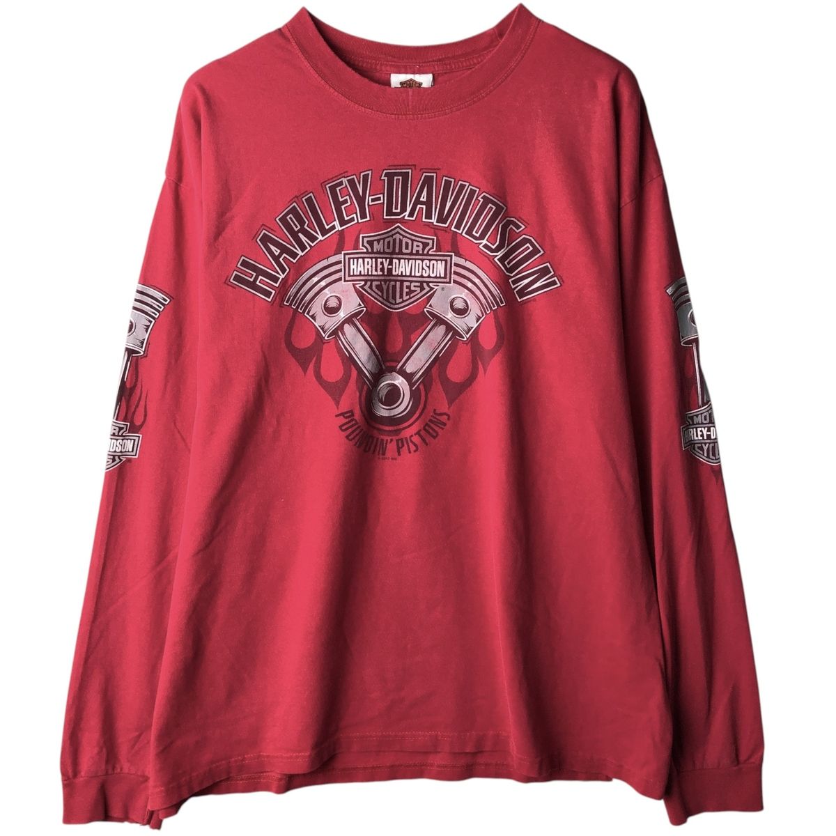 古着 ハーレーダビッドソン Harley-Davidson 星条旗柄 鷲柄 イーグル柄 ロングTシャツ ロンT メンズXL相当/eaa646010
