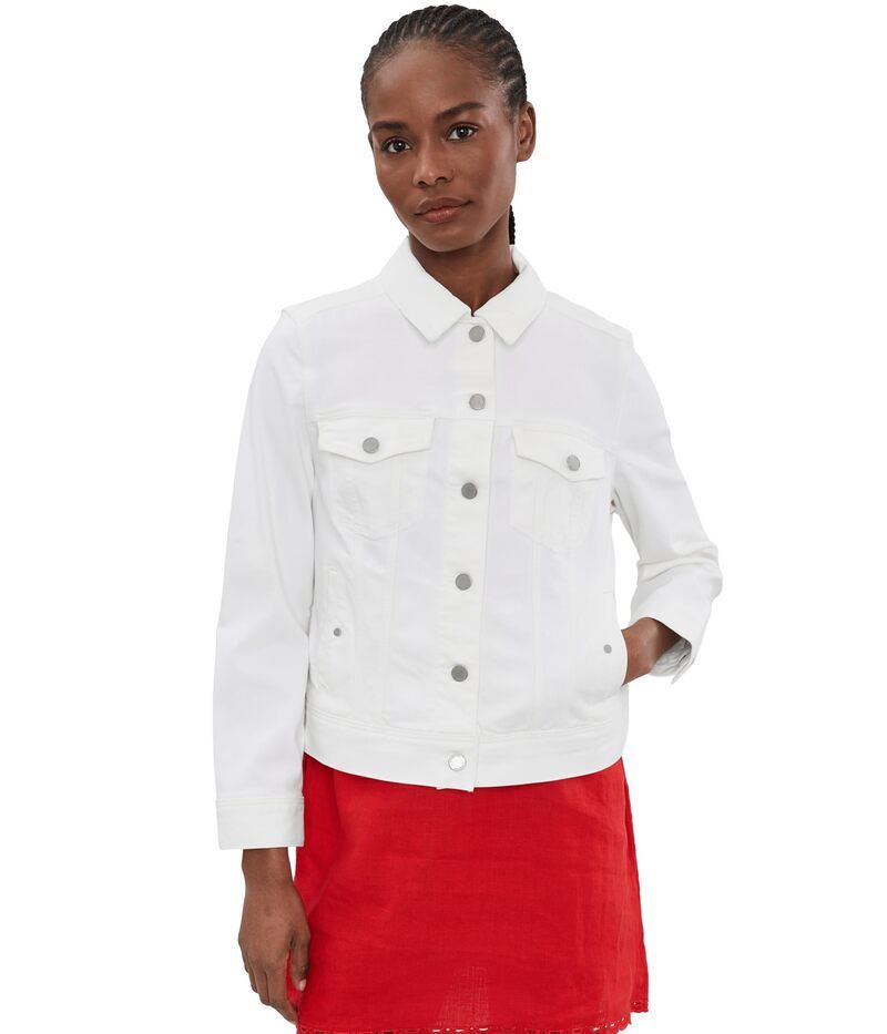 リヴァプール ロサンゼルス レディース アウター コート プチ ジャケット Liverpoolos Angeles Petite Classic Jean Jacket Bright White ホワ