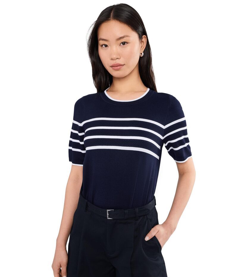 リヴァプール ロサンゼルス レディース アウター ニット・セーター クルーネック プチ Liverpoolos Angeles Petite Short Sleeve Crew Neck Sweate