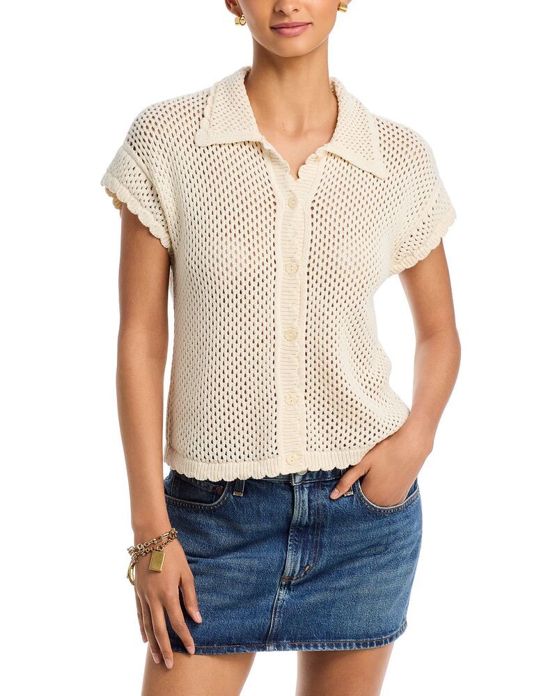 ヴェロモーダ レディース アウター カーディガン ポロシャツ Vero Moda Eliana Polo Cardigan Birch