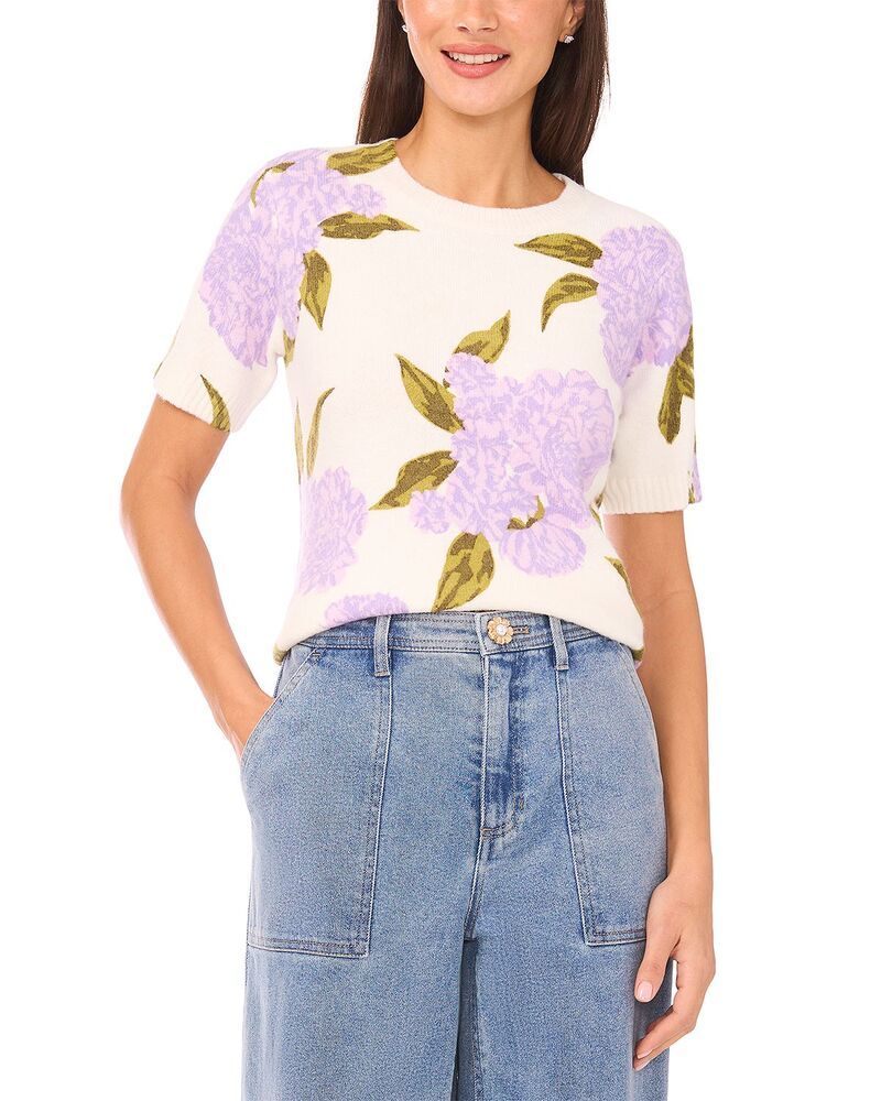 セセ レディース アウター ニット・セーター CeCe Hydrangea Sweater Orchid Petal
