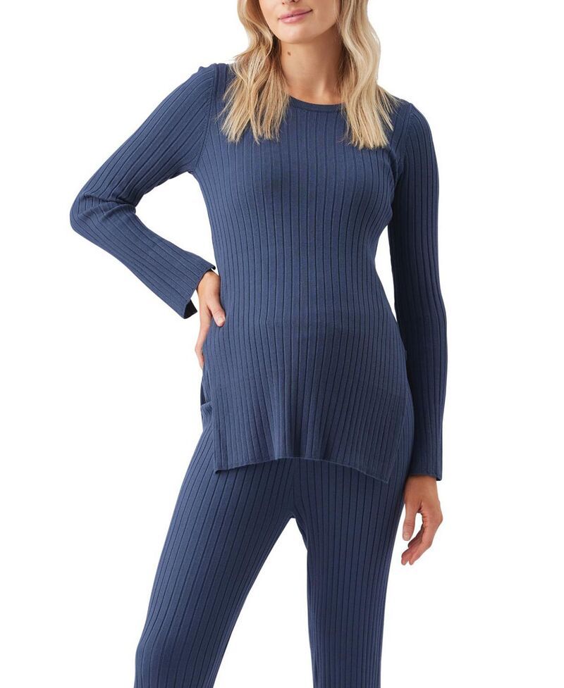 ライプマタニティ レディース アウター ニット・セーター Ripe Maternity Stella Rib Nursing Knit Sweater FrenchNavy
