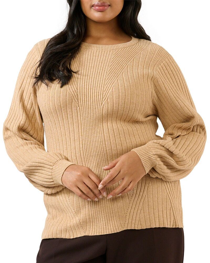 エステルプラス レディース アウター ニット・セーター リブ Estelle Plus Remi Ribbed Sweater Beige ベージュ