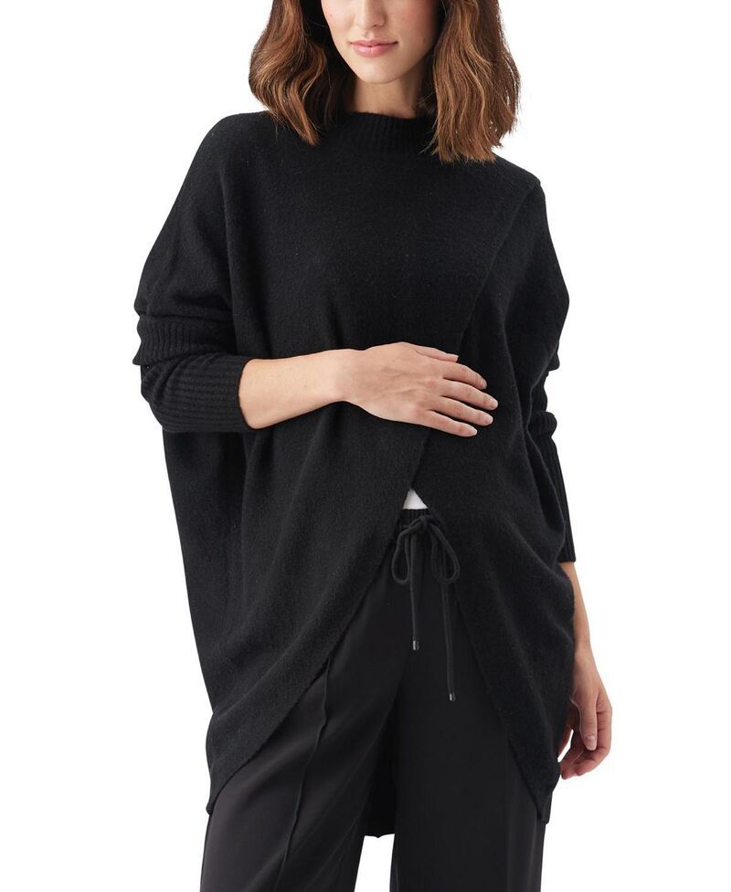 ライプマタニティ レディース アウター ニット・セーター Ripe Maternity Hallie Cross Over Knit Sweater Black ブラック