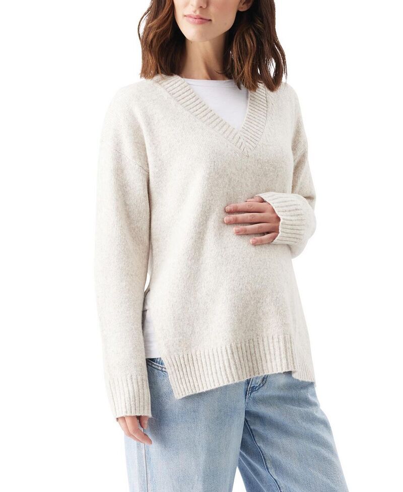 ライプマタニティ レディース アウター ニット・セーター Ripe Maternity Vera Nursing Knit Sweater OatMarle