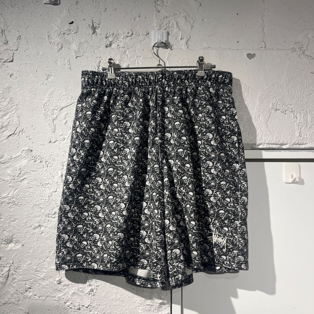 STUSSY ステューシー 26SS Jersey Short 総柄ショーツ 112334U グレー size:M【表参道B06】