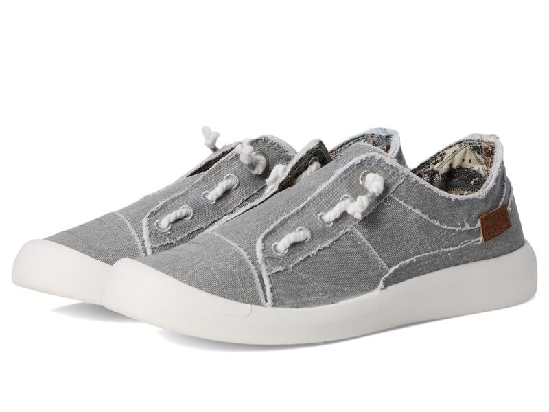 ブローフィッシュマリブ レディース シューズ スニーカー Blowfish Malibu Beachside Slip On Shoes Raindrop Grey Twill Fabric グレー