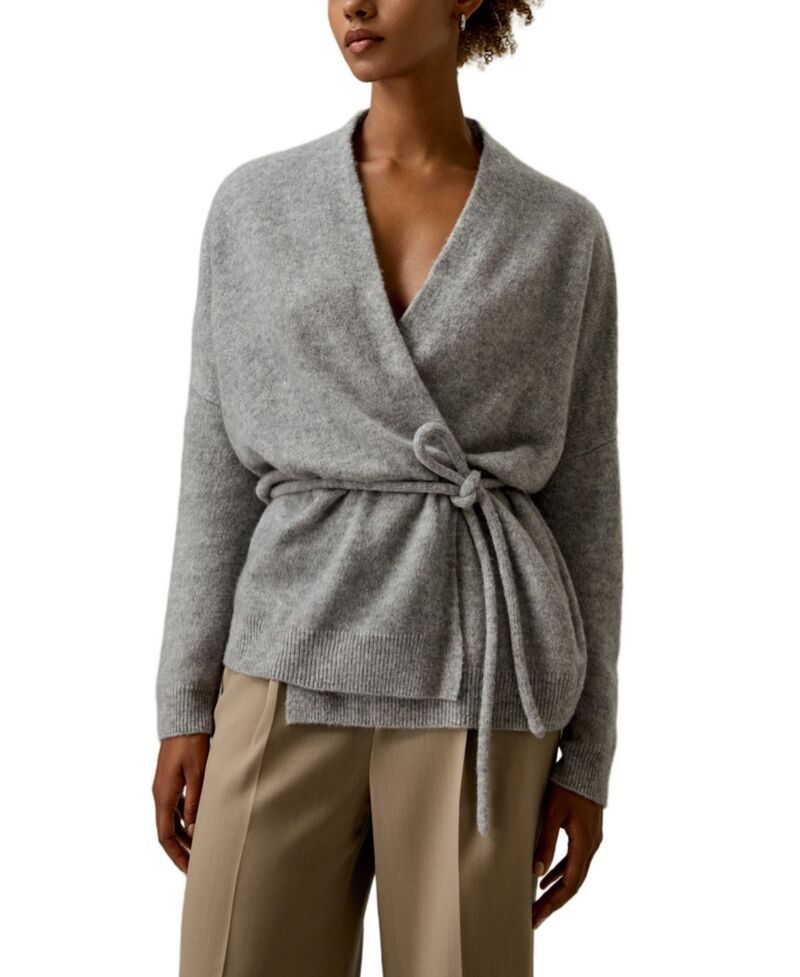 リリーシルク レディース アウター カーディガン ニット LILYSILK Lounge Wrap Knit Cardigan Husky