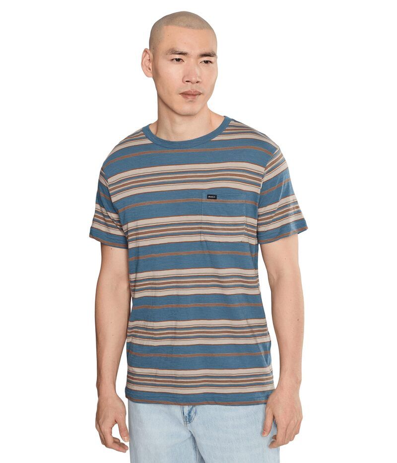 ルーカ メンズ トップス シャツ RVCA Magnolia Crew Short Sleeve Vintage Navy ネイビー