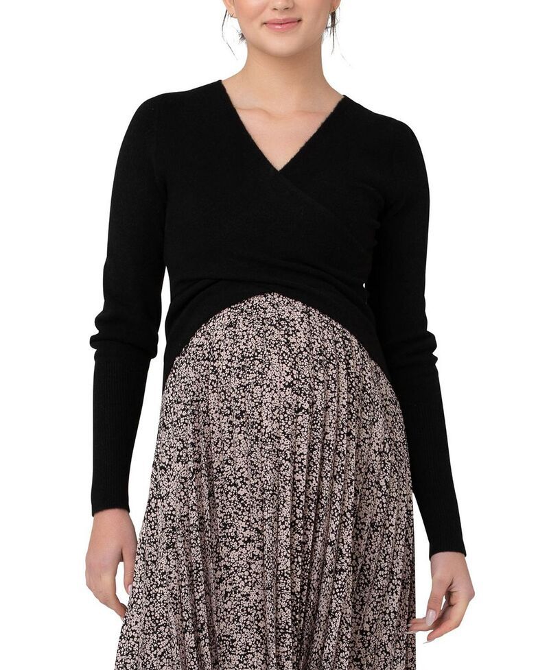 ライプマタニティ レディース アウター ニット・セーター Ripe Maternity Willa Nursing Knit Sweater Black ブラック