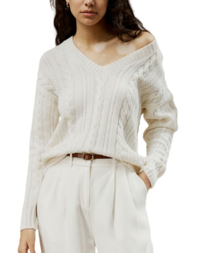 リリーシルク レディース アウター ニット・セーター ウール LILYSILK WomenS CableKnit WoolCashmere Blend Sweater White ホワイト