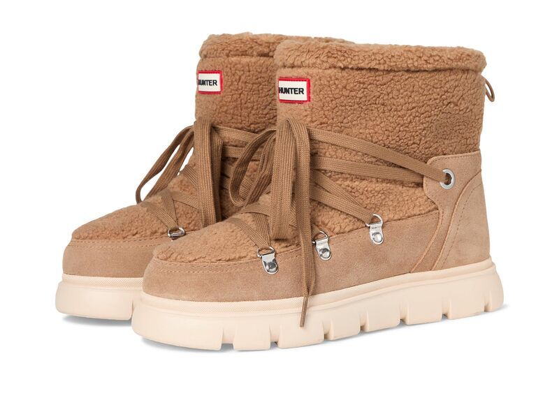 ハンター レディース シューズ ブーツ・レインブーツ Hunter Moriah Medium Brown Faux Fur Suede ブラウン
