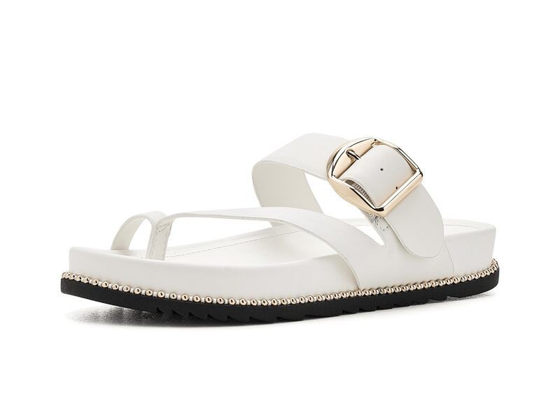 ヴィンスカムート レディース シューズ サンダル Vince Camuto Camilo Toe Loop Buckle Band Slide Sandals Bianco