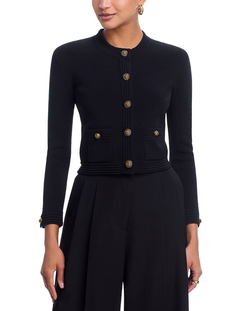 ラジャンス レディース アウター カーディガン LAGENCE Patsy Crop Cardigan BlackGold ブラック