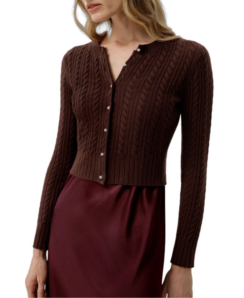 リリーシルク レディース アウター カーディガン LILYSILK The Hawthorn Cardigan Red Clay レッド