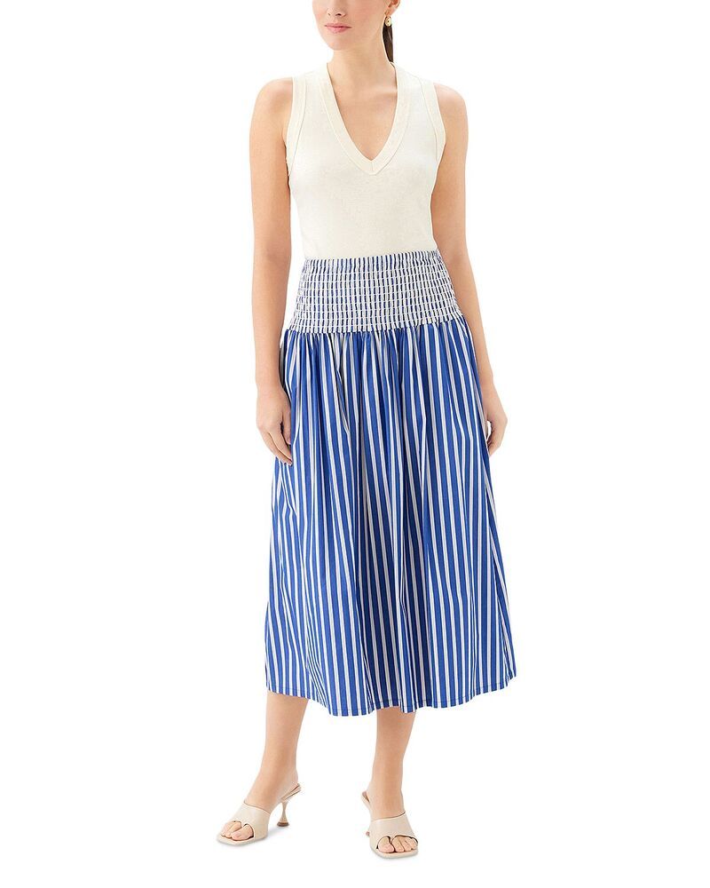 フィフティーントゥエンティ レディース ボトムスカート Fifteen Twenty Rhea Stripe Skirt Indigo インディゴ