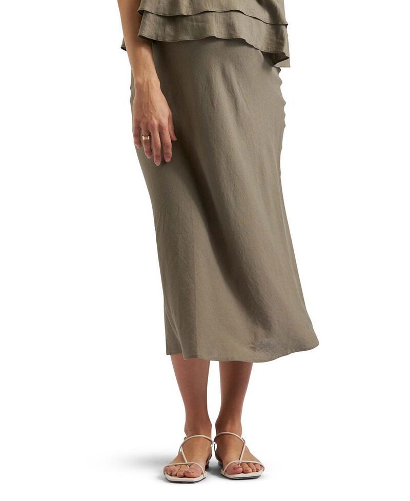 ライプマタニティ レディース ボトムスカート リネン Ripe Maternity Debbie Linen Skirt Olive オリーブ