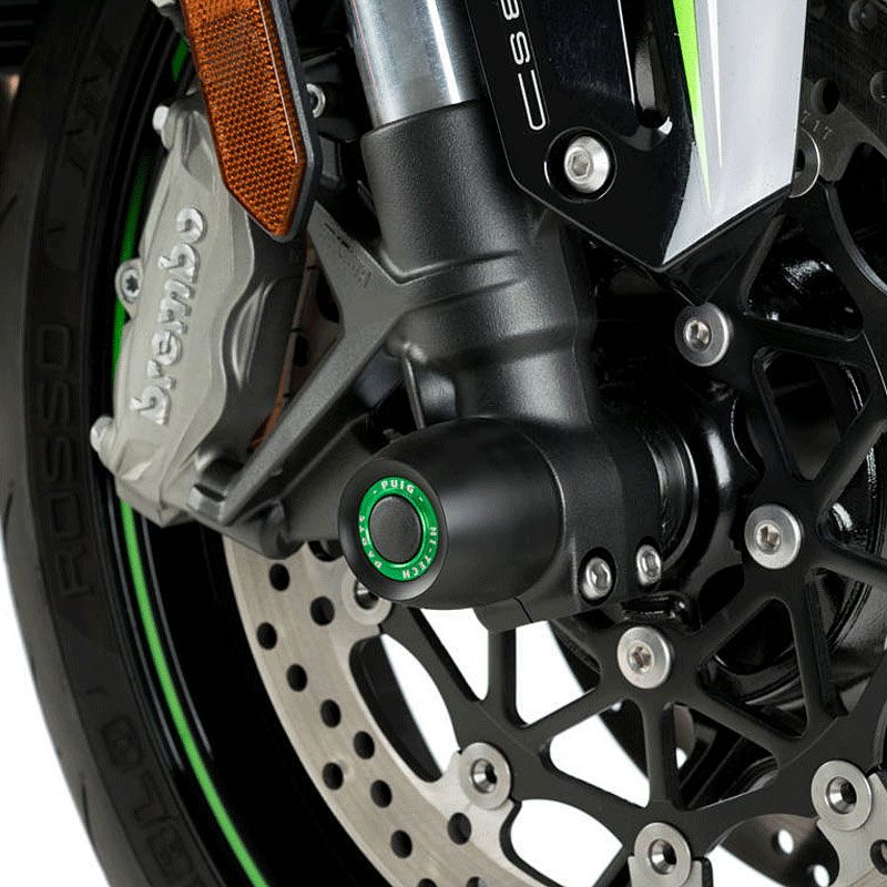 Puig 20511N FRONT FORK PROTECTOR [BLACK] KAWASAKI VERSYS 1100/S/SE (25-26) Z H2 (20-26) プーチ フロント アクスルスライダー