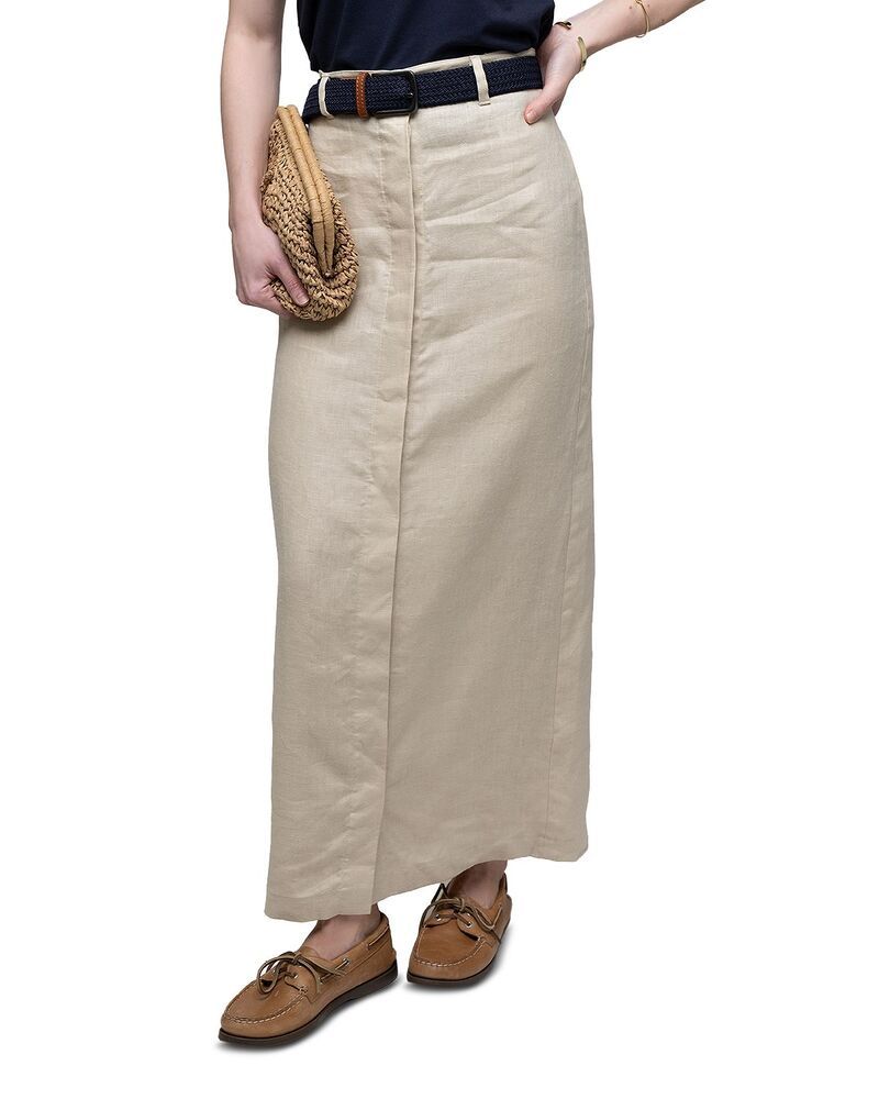 ポイント レディース ボトムスカート リネン Point Linen Sheath Skirt Ecru エクリュ