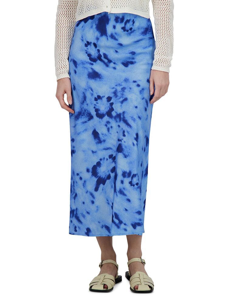 ポイント レディース ボトムスカート サテン Point Satin Slip Skirt Blue Tye Dye ブルー