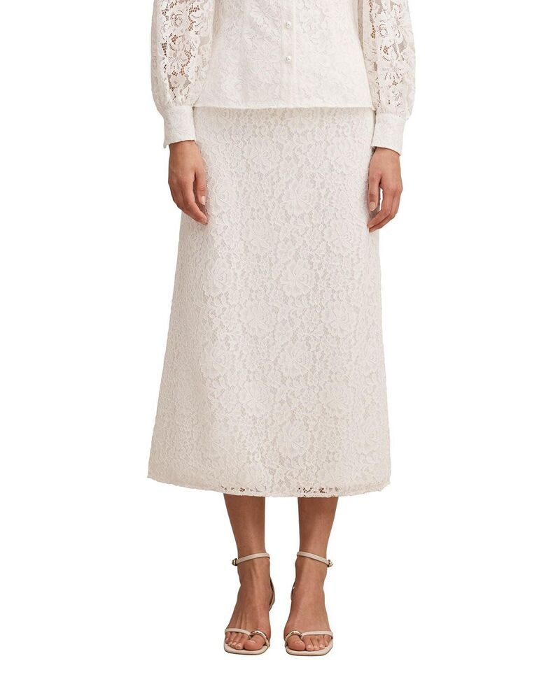 エバーニュー レディース ボトムスカート ミディ レース Ever Newomens Loretta Lace Midi Skirt Porcelain CoOrd