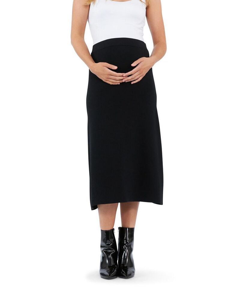 ライプマタニティ レディース ボトムスカート A ライン ニット Ripe Maternity ALine Knit Skirt Black ブラック