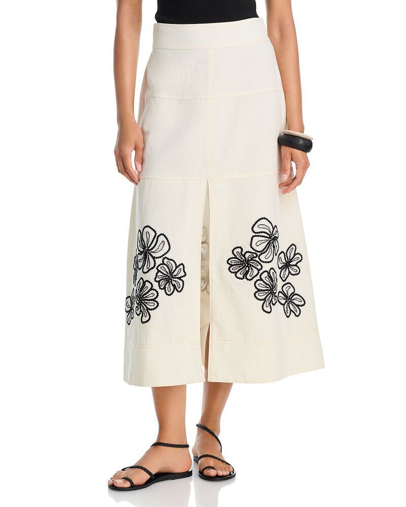 タニアテイラー レディース ボトムスカート Tanya Taylor Hudson Skirt Cream クリーム