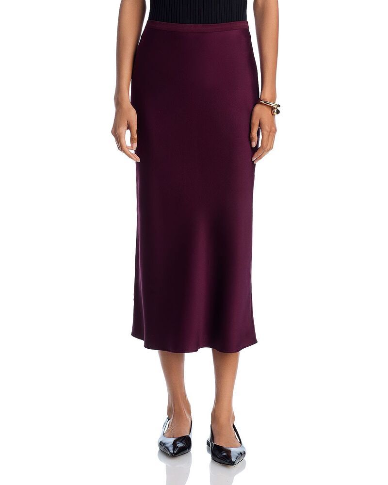 アニービン レディース ボトムスカート ミディ シルク Anine Bing Silk Midi Skirt Bordeaux