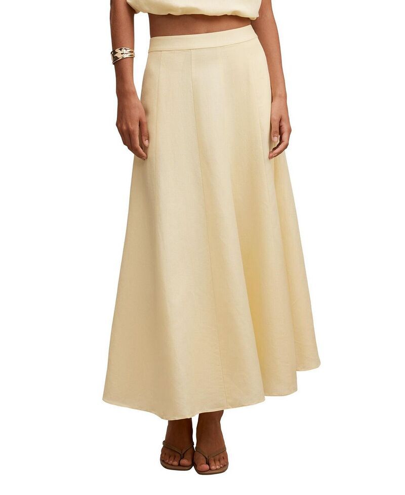 エバーニュー レディース ボトムスカート Ever Newomens Georgina Godet Skirt Spring Daffodil Set