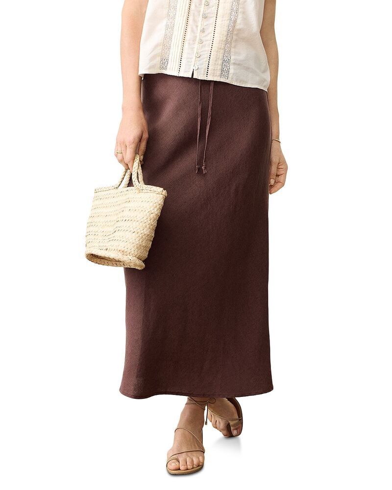 マリーン レイヤー レディース ボトムスカート ミディ Marine Layer Avery Midi Skirt Chocolate チョコレート