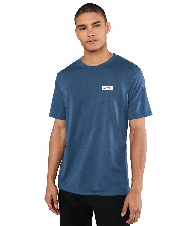 ルーカ メンズ トップス シャツ RVCA Icon Short Sleeve Tee Dark Denim デニム