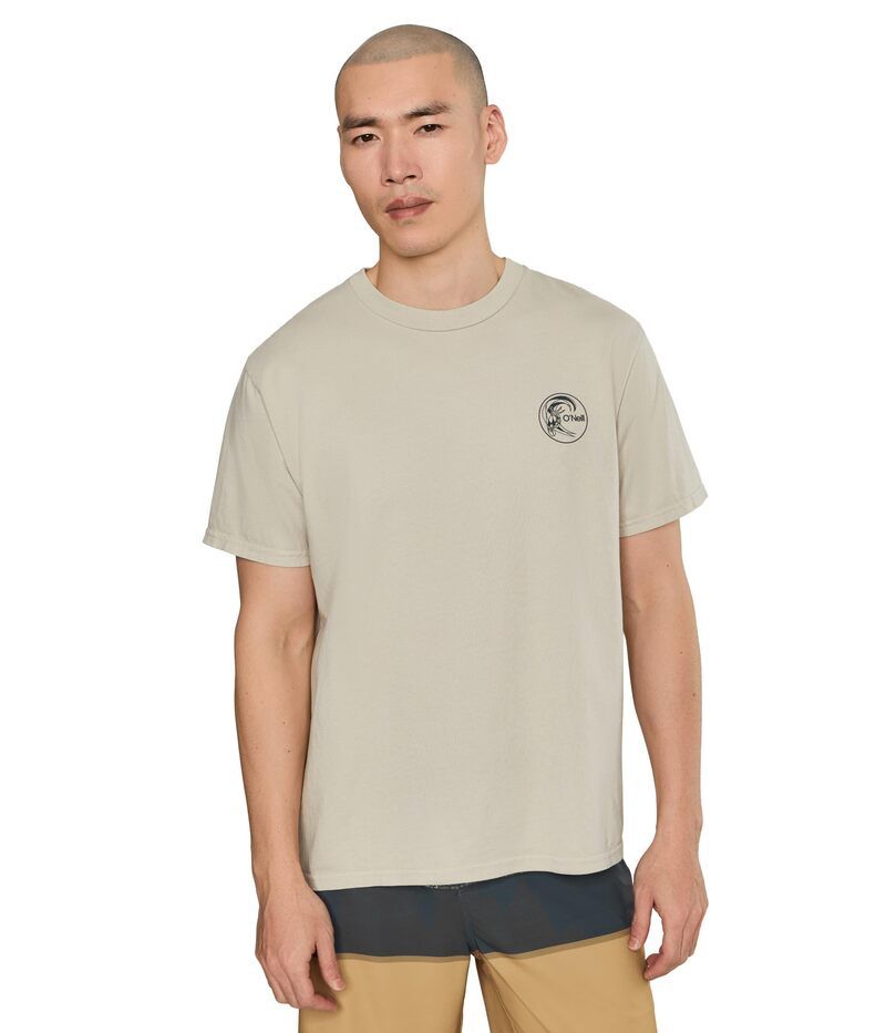 オニール メンズ トップス シャツ ONeill OG Circle Surfer Short Sleeve Tee Light Khaki カーキ