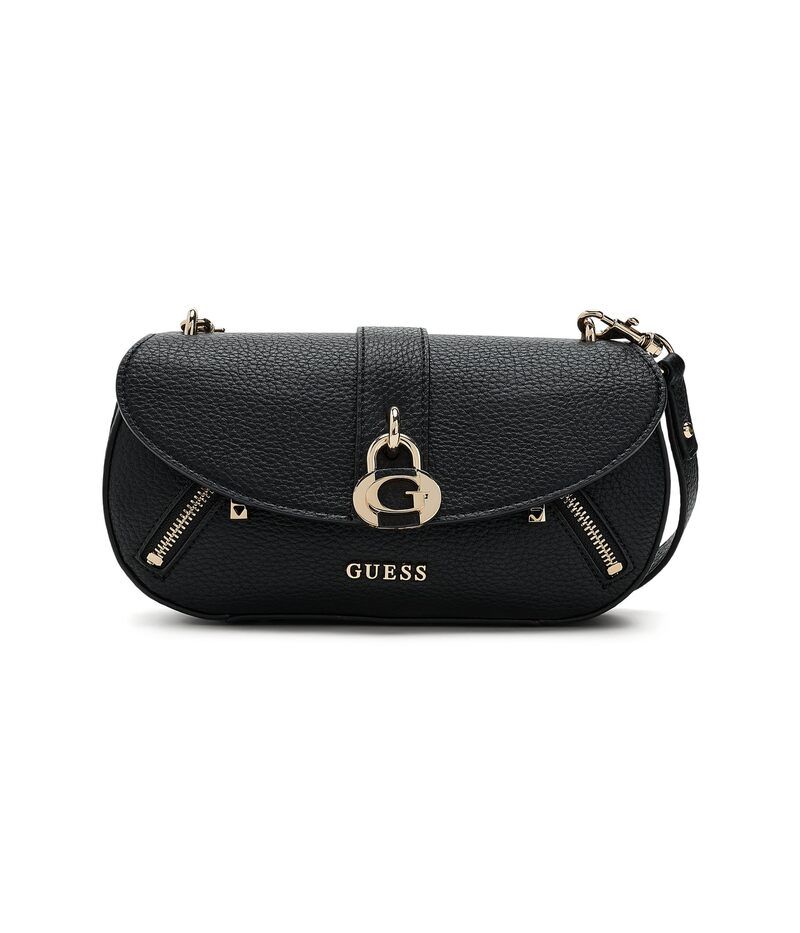 ゲス レディース バッグ GUESS Jessa Flap Crossbody Black ブラック