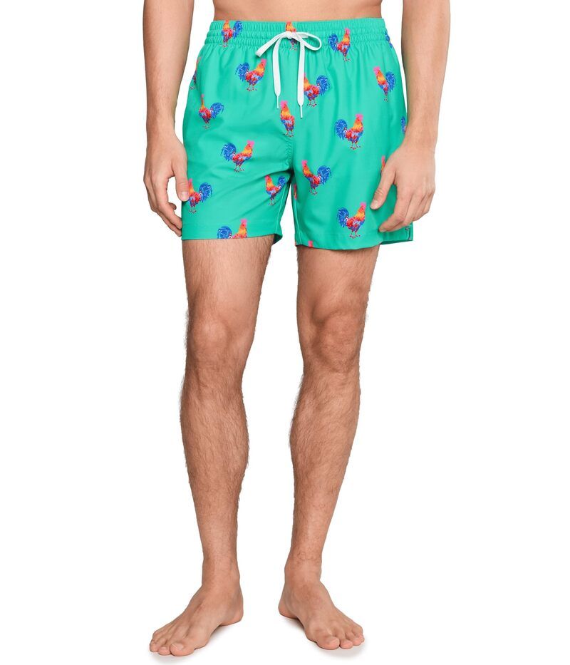 チャビーズ メンズ 水着 ハーフパンツ・ショーツ Chubbies The Cockadoodle Doozies Teal 55 Classic Lined Swim Trunks Tealpatt
