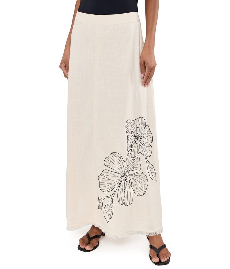 ヴィンスカムート レディース ボトムスカート マキシ Vince Camuto Maxi Skirt with CF Seam Natural