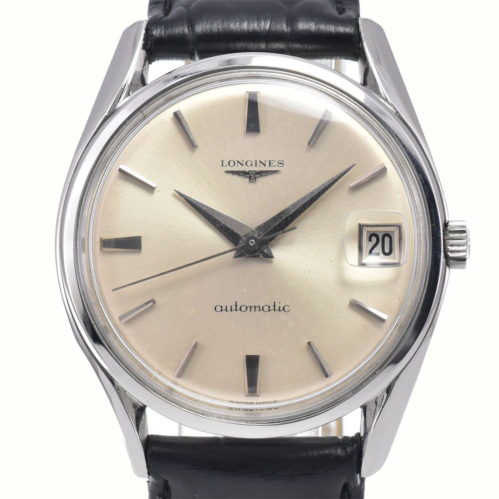 ロンジン LONGINES 7171-1 ヴィンテージ デイト シルバー 自動巻き メンズ 良品 腕時計 L#147526