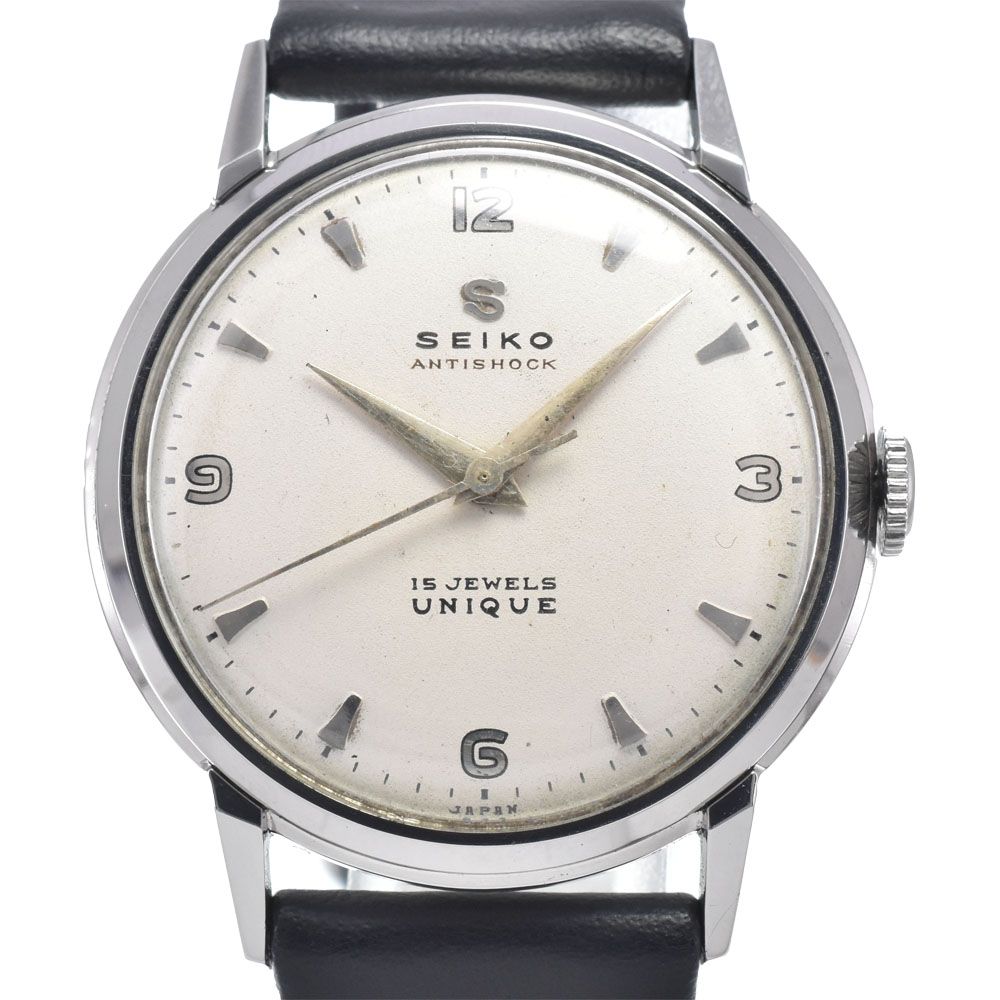 セイコー SEIKO 13056 ユニーク シルバー 手巻き メンズ 腕時計 L#147616