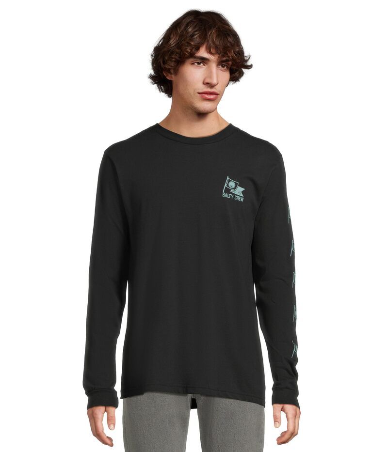 ソルティークルー メンズ トップス シャツ Salty Crew Flag Day Long Sleeve Tee Black ブラック