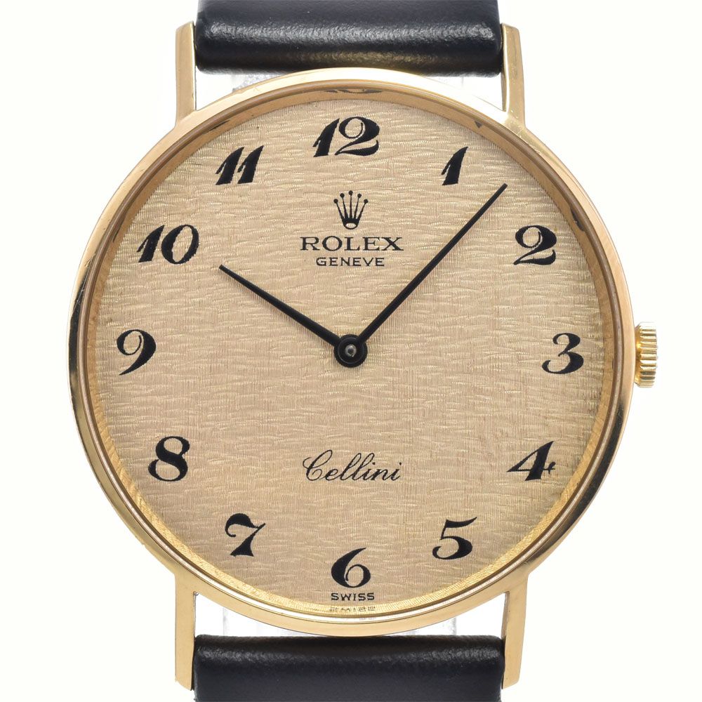ロレックス ROLEX 3833/8 チェリーニ K18YG/レザー Cal.1600 ゴールド