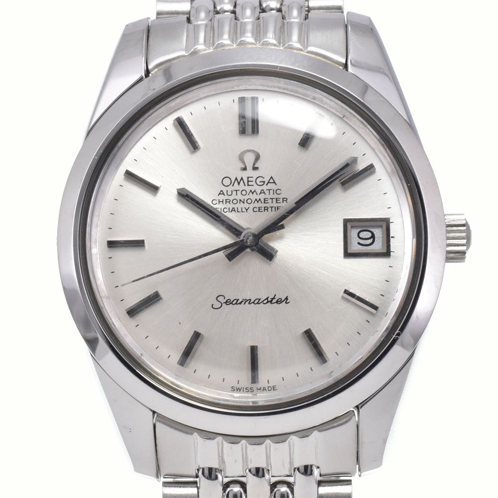 オメガ OMEGA 168.0061 ヴィンテージ シーマスター クロノメーター デイト 自動巻き メンズ 美品 内箱・保証書付き 腕時計 L#146462