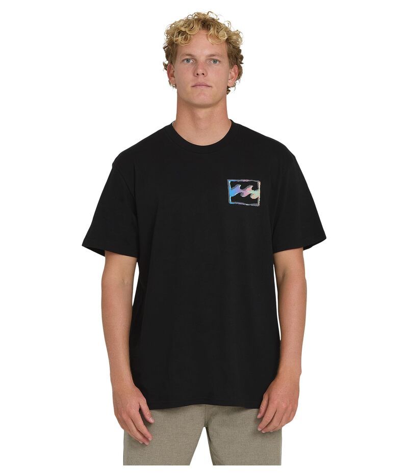 ビラボン メンズ トップス シャツ Billabong Crayon Wave Premium Short Sleeve Black ブラック