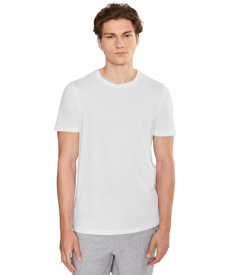 コマンドー メンズ トップス シャツ クルーネック コットン Commando Pima Cotton Crew Neck Undershirt White ホワイト