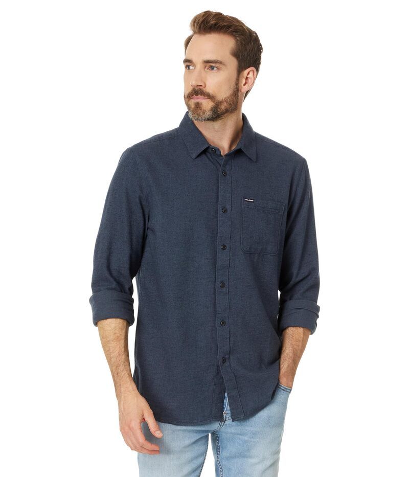 ボルコム メンズ トップス シャツ Volcom Caden Flannelong Sleeve Dark Slate スレート