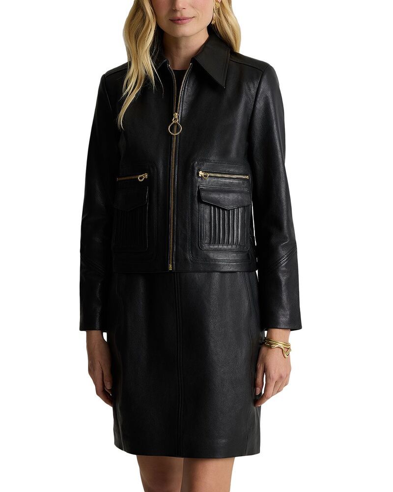 セントジョン レディース アウター ジャケット・ブルゾン レザー St John Leather Jacket Black ブラック